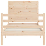 Bed Frame without Mattress Small Single Solid Wood 3194596