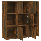 Book Cabinet Smoked Oak 90x30x90 cm Engineered Wood 815549