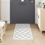 Kitchen Rug White 180 x 60 cm Velvet 42013422