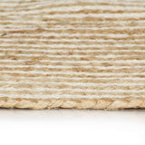 133717 Handmade Rug Jute with Spiral Design White 120 cm