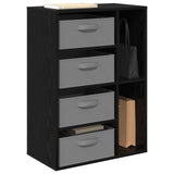 Sideboard with Drawer Black Oak 60 x 33.5 x 84 cm 8000469
