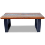 ZNTS Coffee Table Teak Resin 100x50 cm 243467