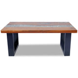 ZNTS Coffee Table Teak Resin 100x50 cm 243467