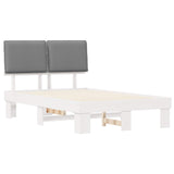 Bed Frame with Upholstered Headboard Light Grey 120 x 200 cm 877283