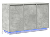 LED Sideboard Concrete Grey 90 x 32 x 75 cm Engineered Wood 869677