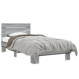 Bed Frame without Mattress Grey Sonoma 75x190 cm Small Single 845750