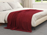 Throw Blankets 6 pcs Bordeaux Red 170 x 130 cm Fleece 42017069