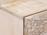 Bedside Cabinet White 40 x 33.5 x 46 cm Solid Mango Wood 4018366