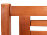 Bench Natural Brown Solid Eucalyptus Wood Large Durable 44399
