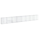 Gabion Basket with Cover 800x50x100 cm Galvanised Iron 3295149