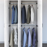 Telescopic Wardrobe Rails 4 pcs Silver 58-100 cm 3102979