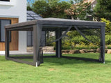 Party Tent with 4 Mesh Sidewalls Anthracite 3x4 m HDPE 319234