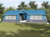 Family Tent with Roof Blue and Grey 622 x 295 x 238 cm 4100701