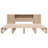 Bookcase Bed without Mattress 180x200 cm Super King Solid Wood 3323884