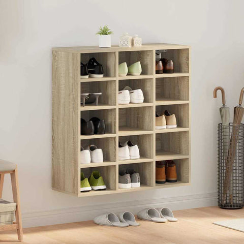 Shoe Cabinet Sonoma oak 77.5 x 30 x 83.5 cm Engineered wood 808723