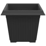 Square Flower Pot 24 pcs Black 33 x 33 x 26 cm Plastic 42020352