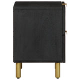 Bedside Cabinet Black 40x33x46 cm Solid Wood Mango 4017646
