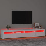 TV Cabinet with LED Lights White 240x35x40 cm 3152762