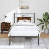 Bed Frame without Mattress Smoked Oak 90x200 cm Engineered Wood 4106736