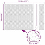 Fence with Posts Grey 0.6 x 100 m PVC-coated steel 3353299