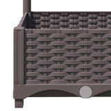 Garden Planter with Trellis Brown 120x120x121.5 cm PP 318266