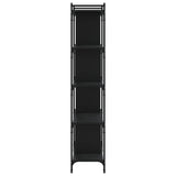 Bookcase 5-Tier Black 76x32x158 cm Engineered Wood 833940
