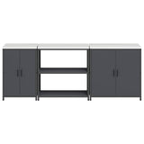 Kitchen Storage Set HATTEM 3 pcs Anthracite Cold-rolled Steel 3392675