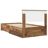 Bed Frame with Headboard Old Wood 100 x 200 cm Engineered Wood 3410938