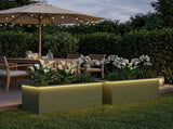 Garden Planter with LED 2 pcs Olive Green 40 x 80 x 40 cm Steel 8008161