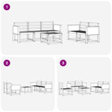Outdoor Sofa Set 6 pcs Natural Solid Acacia Wood 3384995