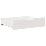 Under-Bed Drawers 2 pcs White 75x55x17 cm Solid Wood Pine 850933
