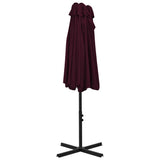 Garden Parasol with Aluminium Pole 460x270 cm Bordeaux Red 44871