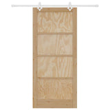 Sliding Door Manual Natural and white 93 x 211 cm 3333572