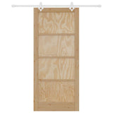 Sliding Door Brown 93 x 211 cm Solid Pine Wood 3333572