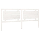 Bed Headboard White 205.5x4x100 cm Solid Pine Wood 817961