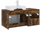 Bathroom Furniture Set 2 pcs Smoked Oak Engineered Wood 3404059