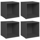 TV Cabinets 4 pcs Grey 37x35x37 cm Engineered Wood 805506