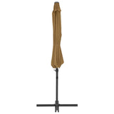 Garden Parasol with Portable Base Taupe 276342
