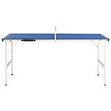 5 Feet Ping Pong Table with Net 152x76x66 cm Blue 91946