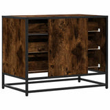 Drawer Cabinet Smoked Oak 70x41x56 cm Engineered Wood 849076