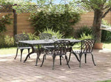 Garden Dining Set 5 pcs Black Aluminium 3334677