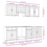 8 Piece Kitchen Cabinet Set Kalmar White Engineered Wood 3314831