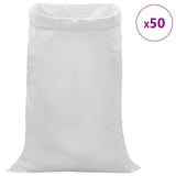 Woven Sacks 50 pcs White 80 x 125 cm PP 42032368