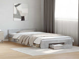 Bed Frame with Storage with Drawer Concrete Grey 80 x 200 cm 3429602
