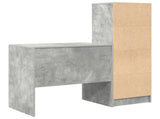 Desk with Drawer with Shelf with Storage 2 pcs Concrete Grey 3337356