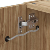 Bathroom Mirror Cabinet with LED Light Oak 60x13x52 cm 357972