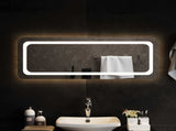 LED Bathroom Mirror Transparent 100 x 40 cm Tempered Glass 42045841