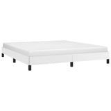 Bed Frame without Mattress White California King Faux Leather 346939