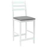 Dining Chairs 2 pcs White 40 x 47.5 x 99.5 cm Solid Rubber Wood 42020469