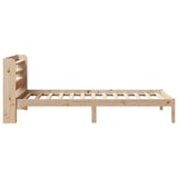Bed Frame without Mattress 75x190 cm Small Single Solid Wood Pine 3306525